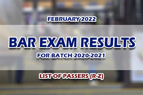 bar exam result 2022 list of passers|R.